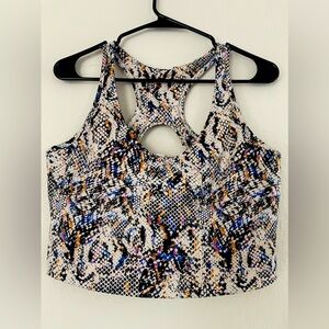 Sage Collection Snake skin print sports bra XL